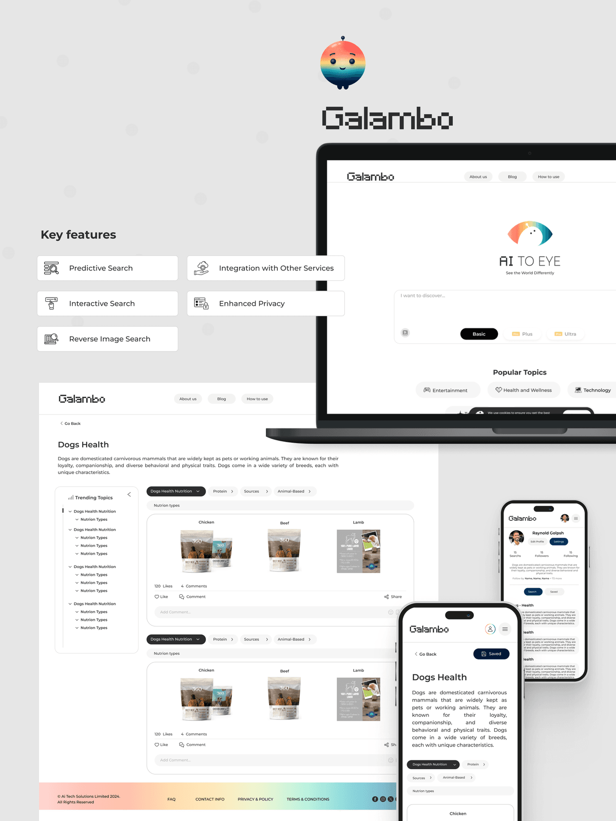 Showcase of the Galambo project
